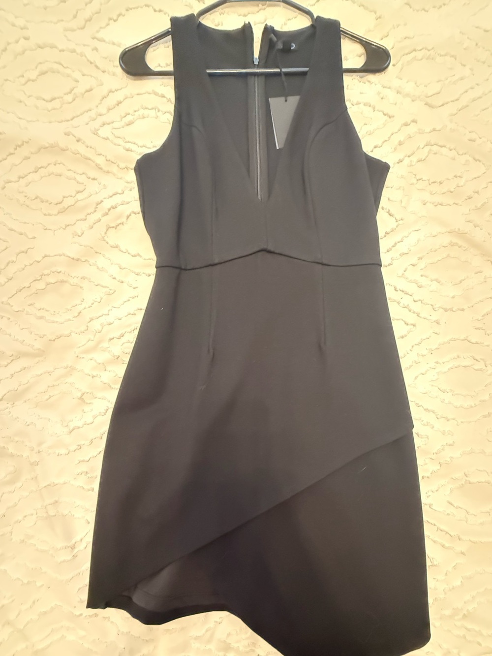 NBD Black One-Shoulder Asymmetric Sheath Dress